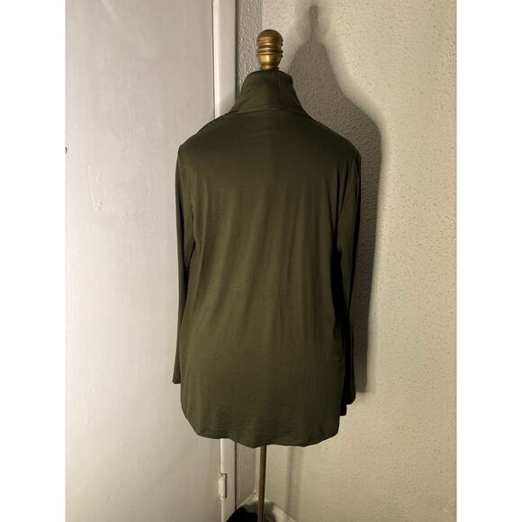 B Collection Bobeau Open Waterfall Asymmetric Sweater Winter Quiet Luxury Boho - Picture 2 of 8